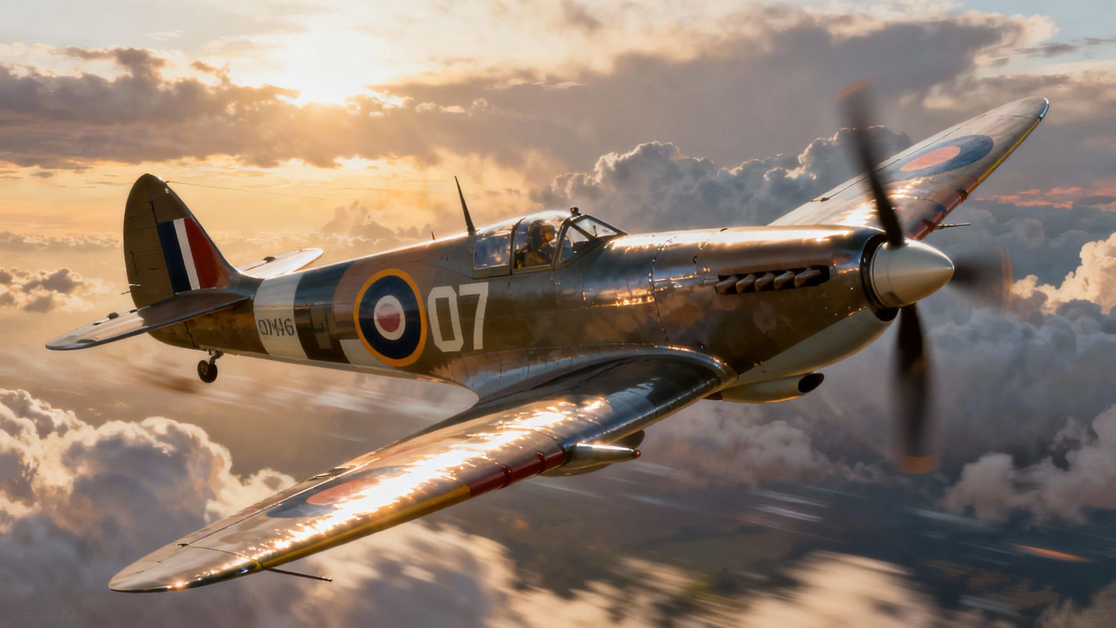 Supermarine Spitfire F.22 Soars Through 1945 Skies
