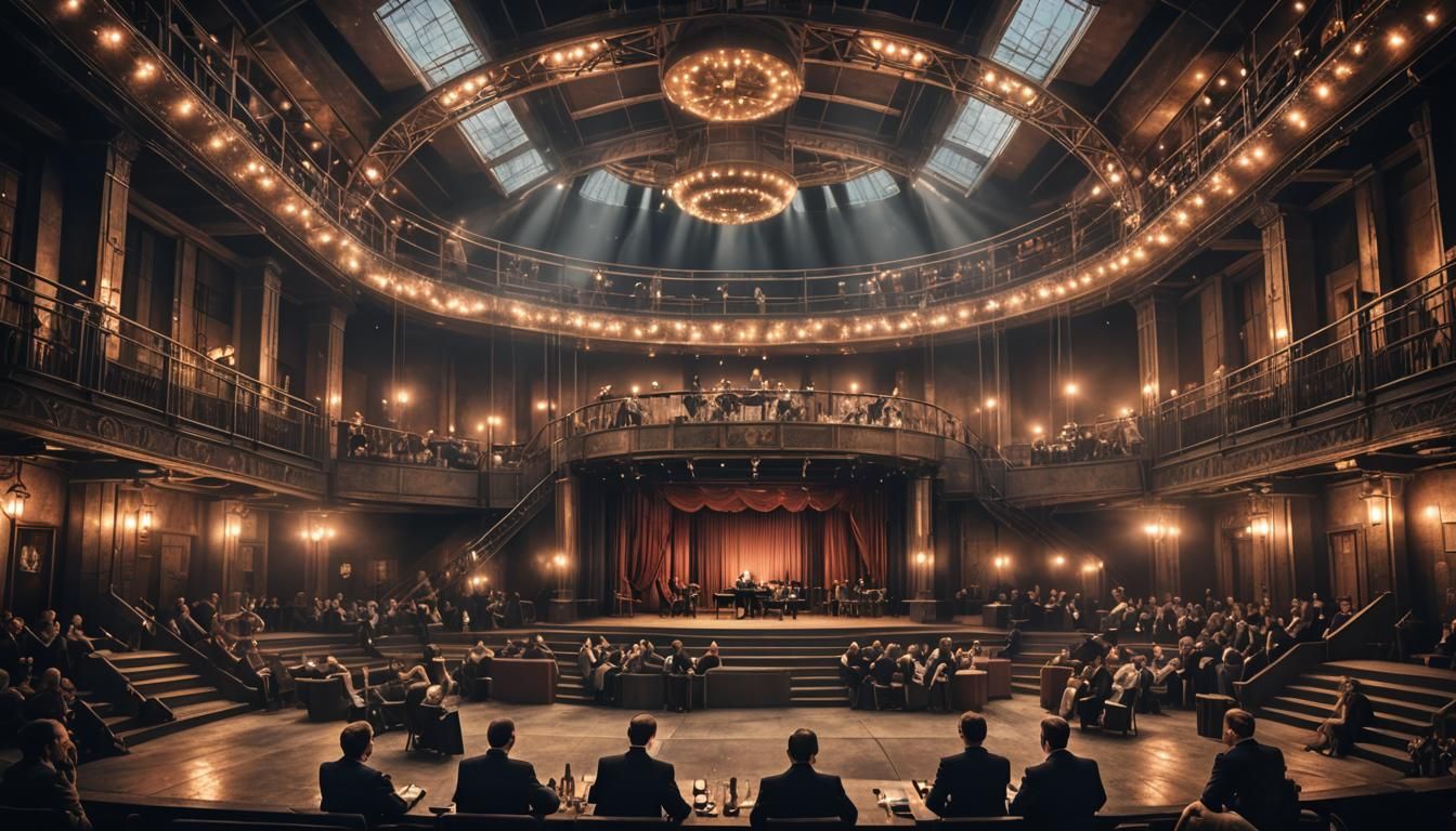 Art Deco Cabaret Performance in Underground Theater