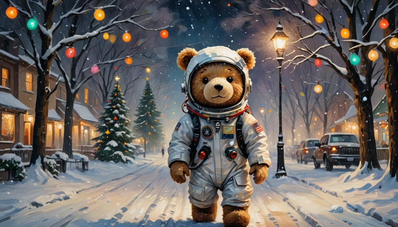 Buck Rogers An Astronauts Christmas Themed Teddy Bear.