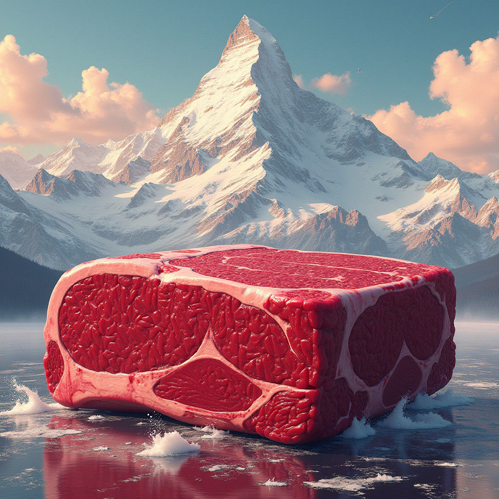 Beef Over Mont Blanc: Pop Art Culinary Behemoth