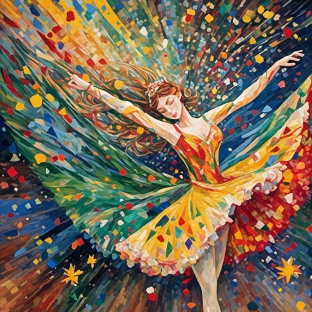 Ballerina's Vibrant Dance: A Collaboration of Masters