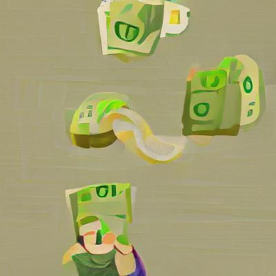 Cascading Gold Coins in Digital Art Style