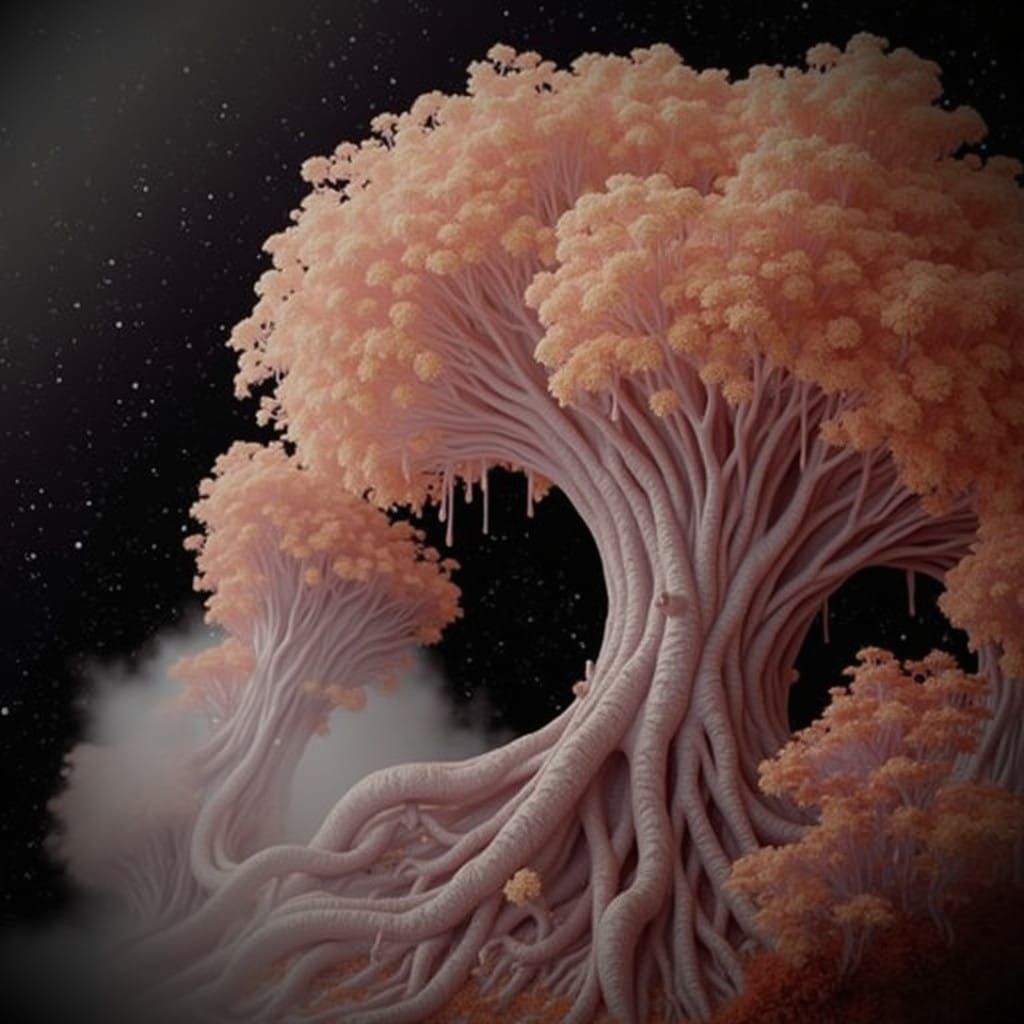 Ancient Forest in Ethereal Golden Light