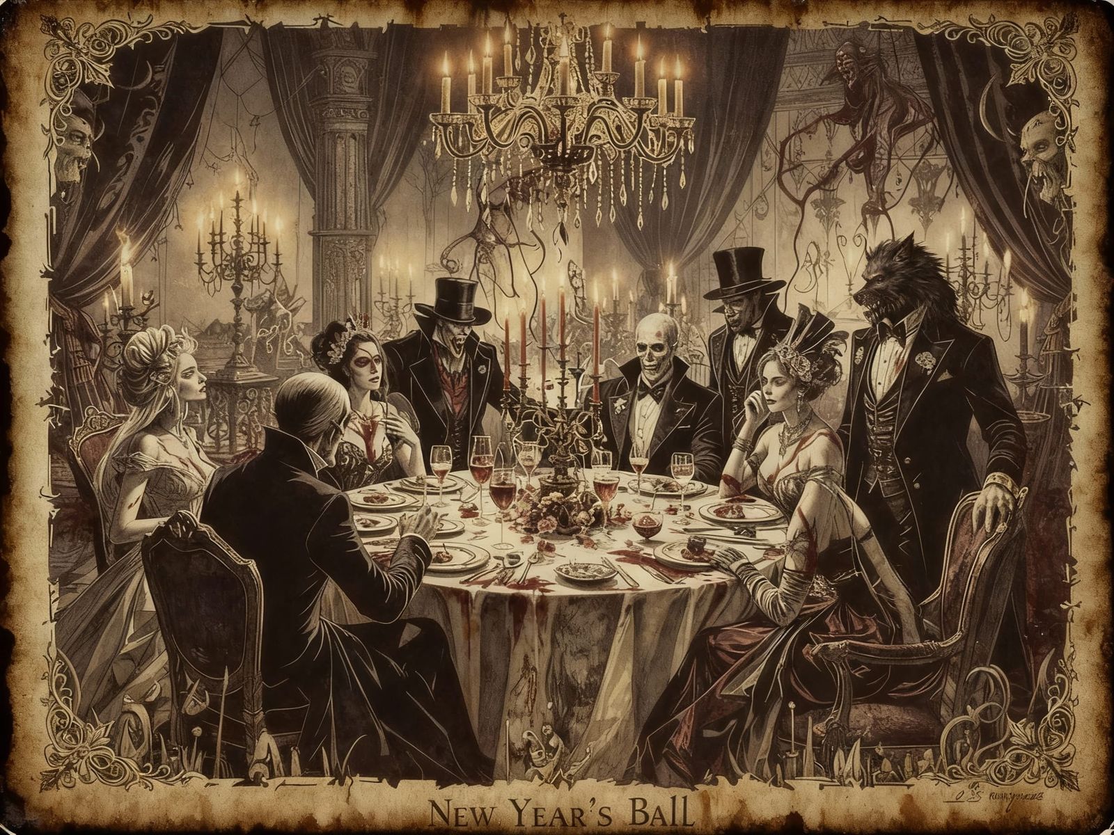 Monstrous New Year's Eve Masquerade in Gothic Style