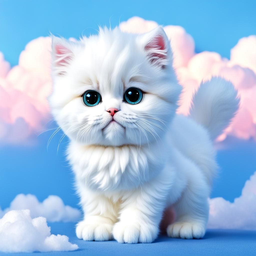 Clouds Shaped Like a Cute White Kitten