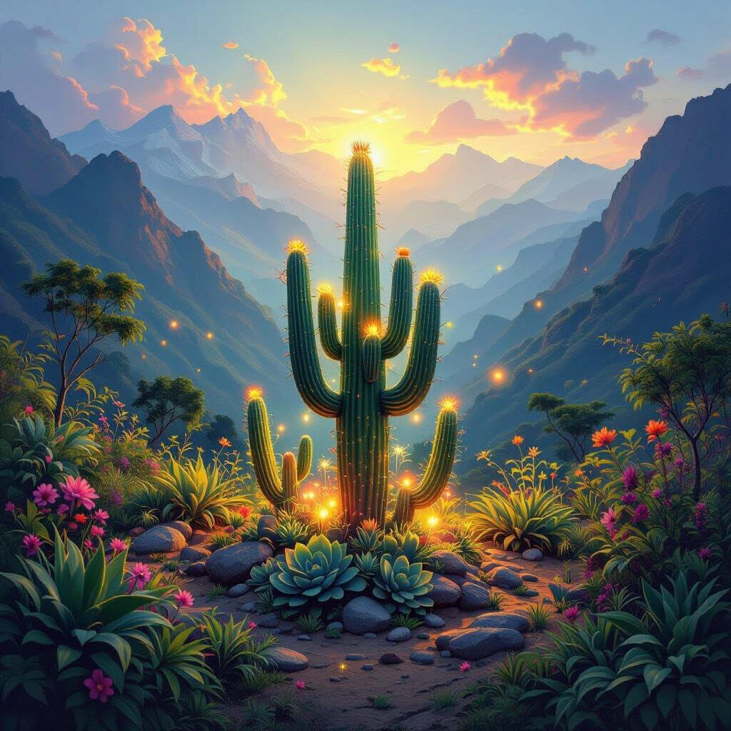 Mystical Peruvian Mountain Vision with San Pedro Cactus