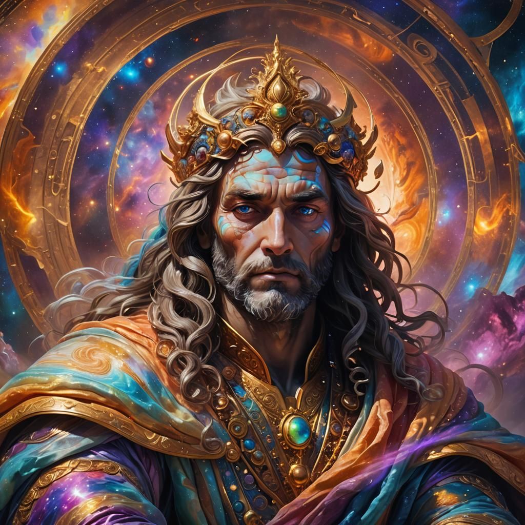 Jupiter as Human: Cosmic Realism Portrait