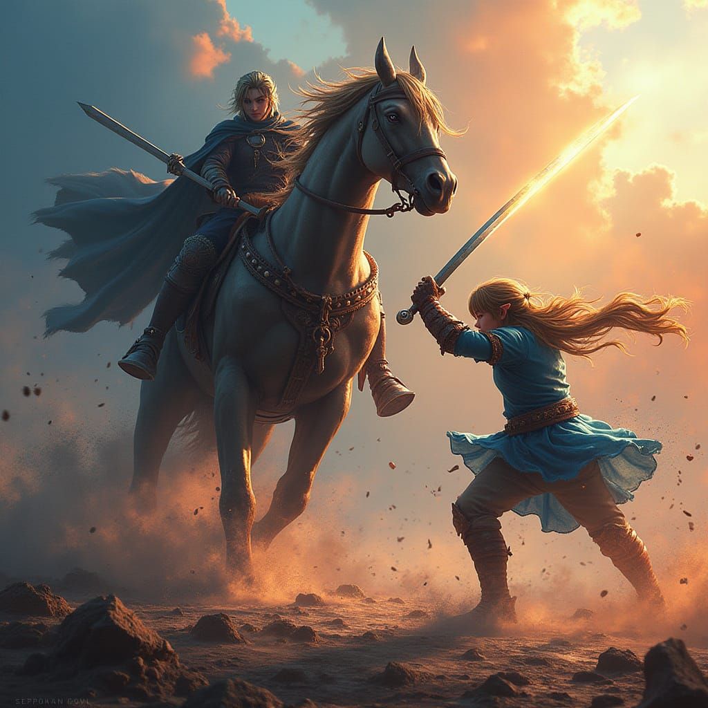 Zelda Battle Scene Inspired by Final Fantasy XIV