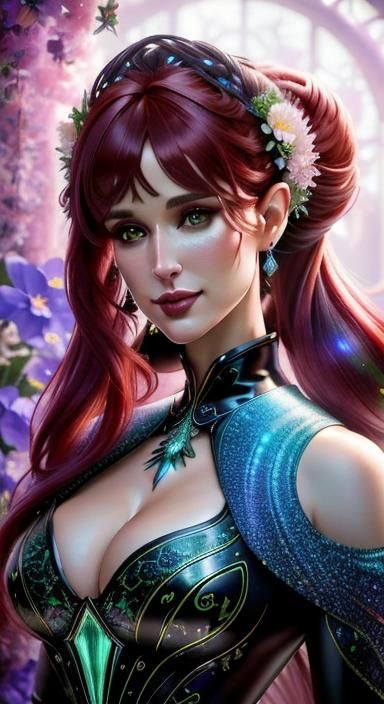 Goddess Portrait in Hyperrealistic Fantasy Style