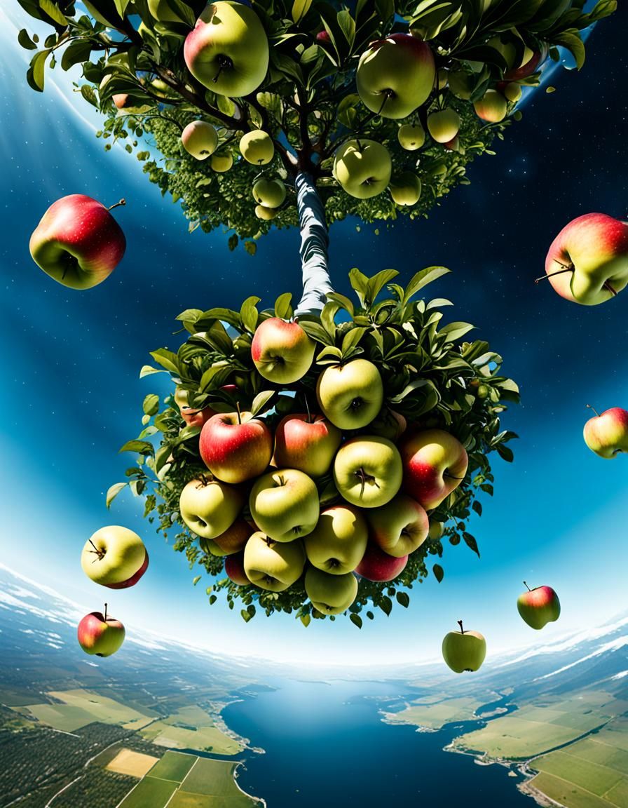 Zero Gravity: An Upside-Down Apple Tree