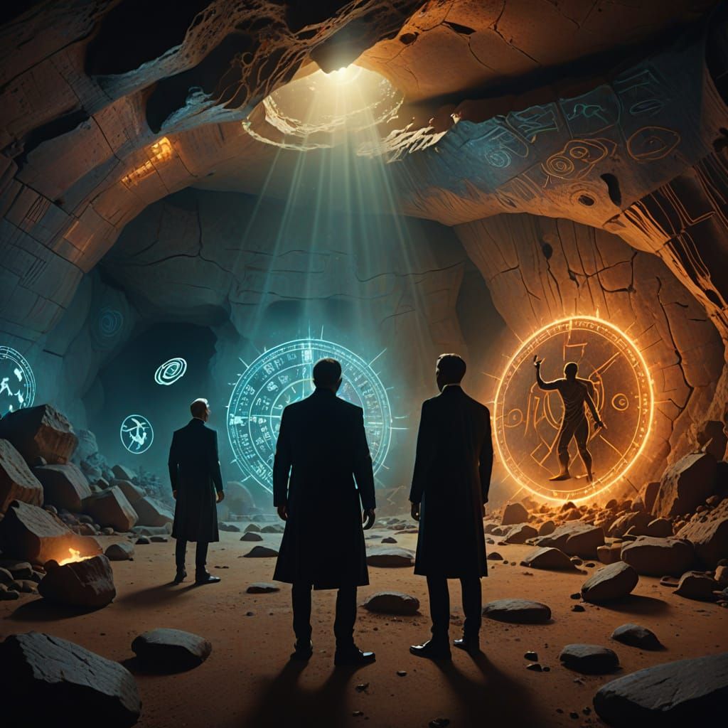 Men in Black Discover Ancient Astrology Cave