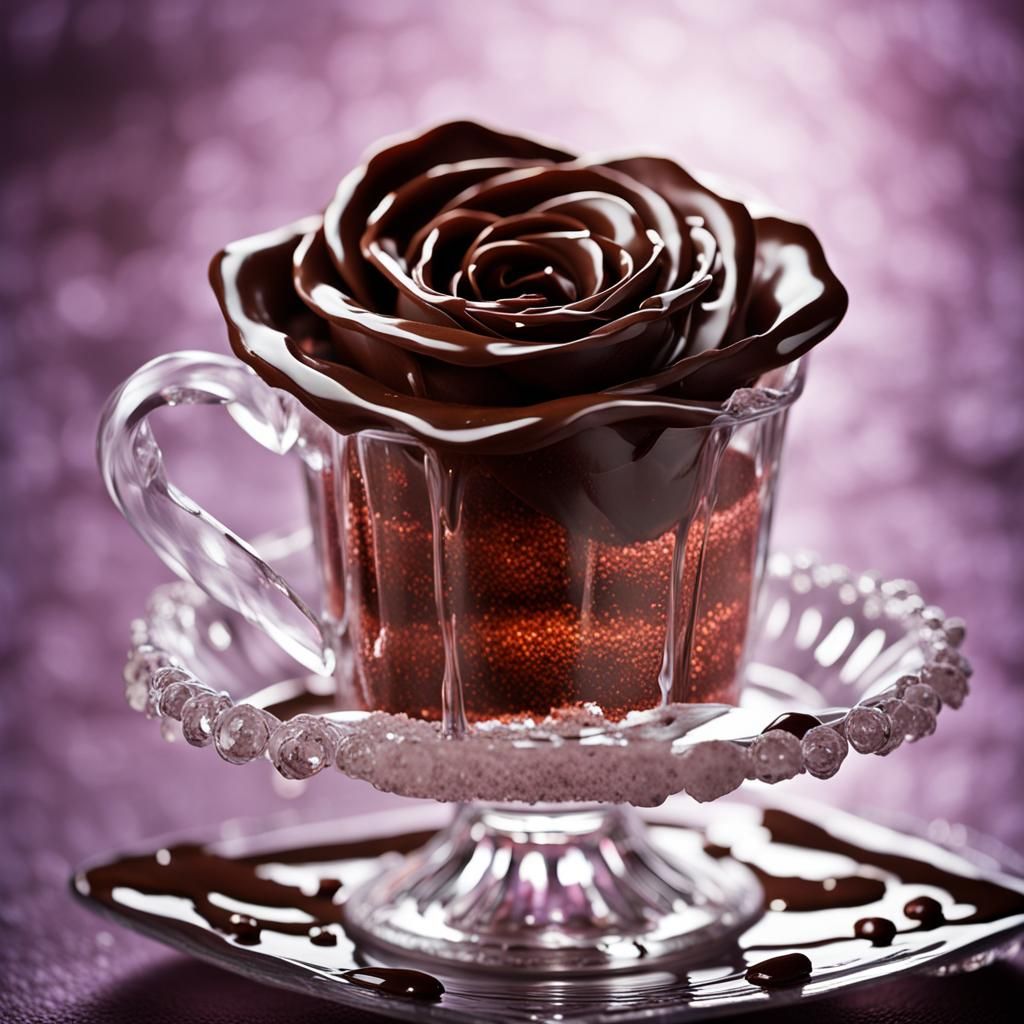 Chocolate Rose Created by Melted Drizzle: Professional Photo...
