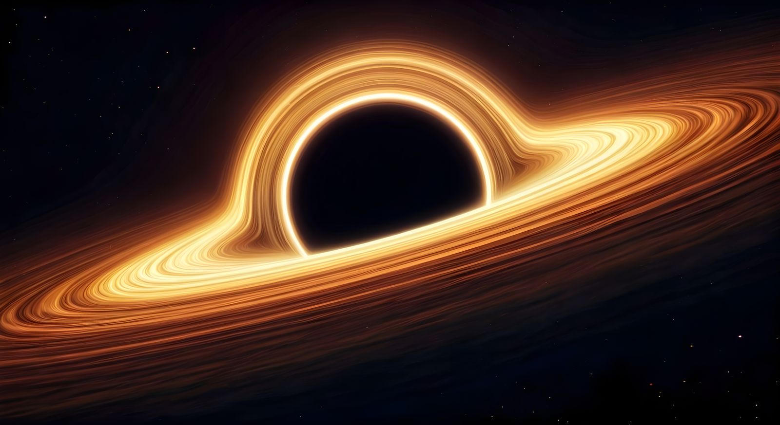 Stunning Black Hole Panorama in Expressionist Style