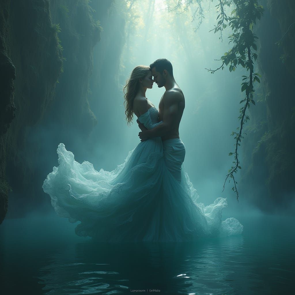 Epic Water Embrace: A Digital Matte Painting