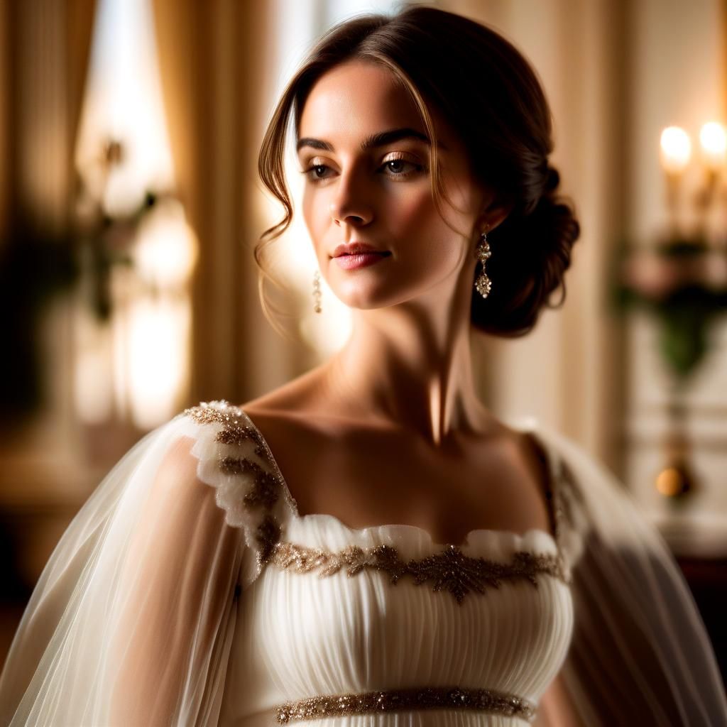 Elegant Regency Portrait of a Young Woman