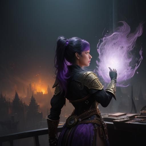 Woman's Head in Hand: Dark Fantasy Digital Art