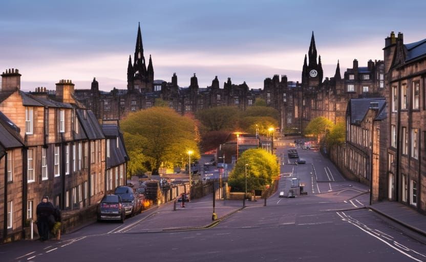Edinburgh Sunrise: Quiet Streets in Morning Light