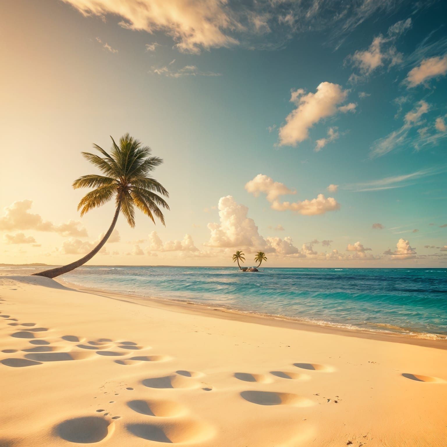 Seychelles Beachscape in Vibrant Color