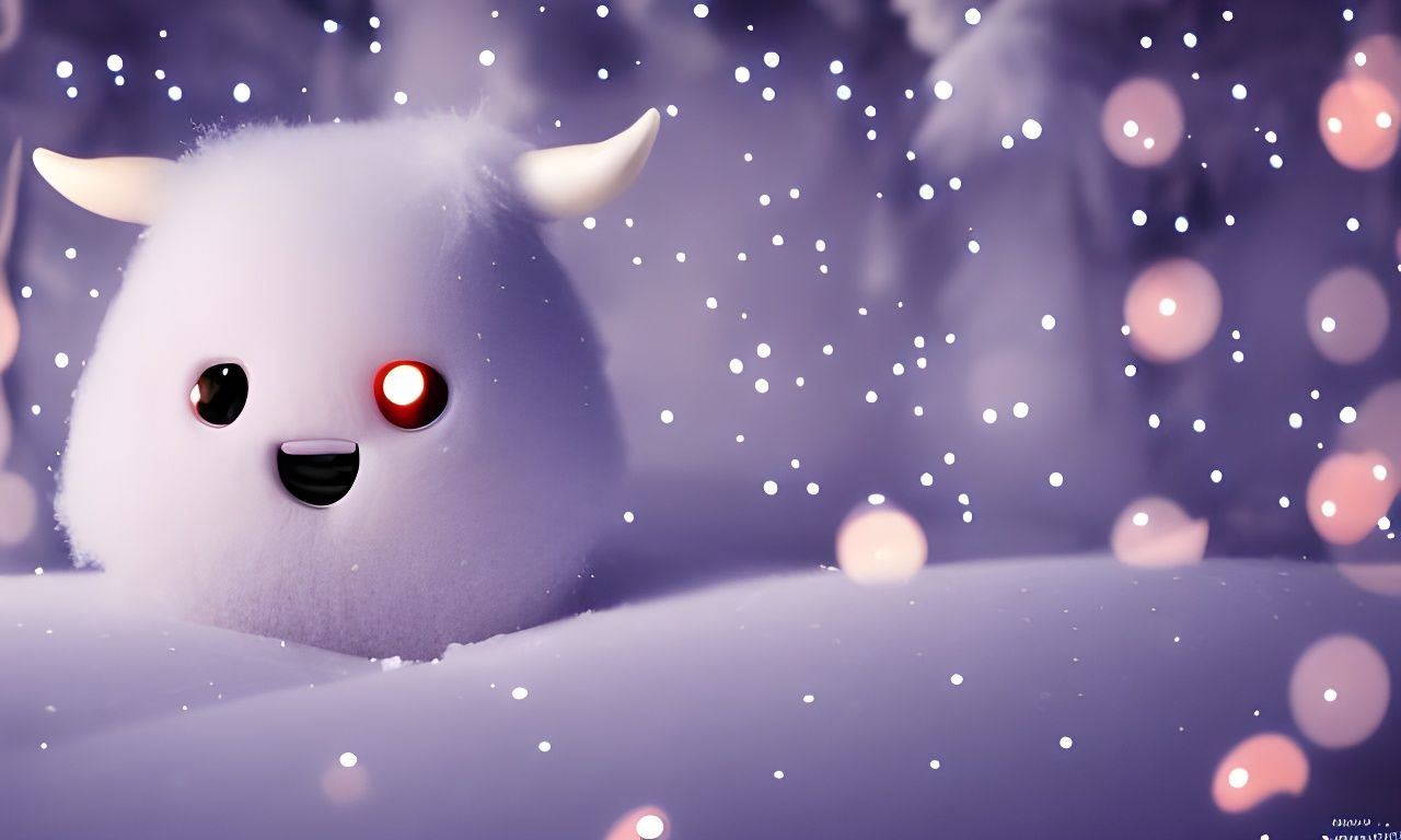 Cute One-Eyed Monster in 3D Digital Art