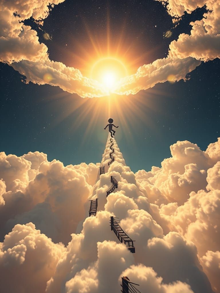 The Ascencion of Grumpy Stick-Figure Guy via Solarcubic Antigravity Biosphere