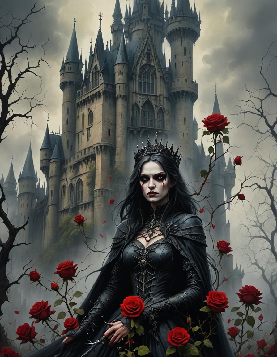 Gothic Castle Princess in a Dark Fairytale