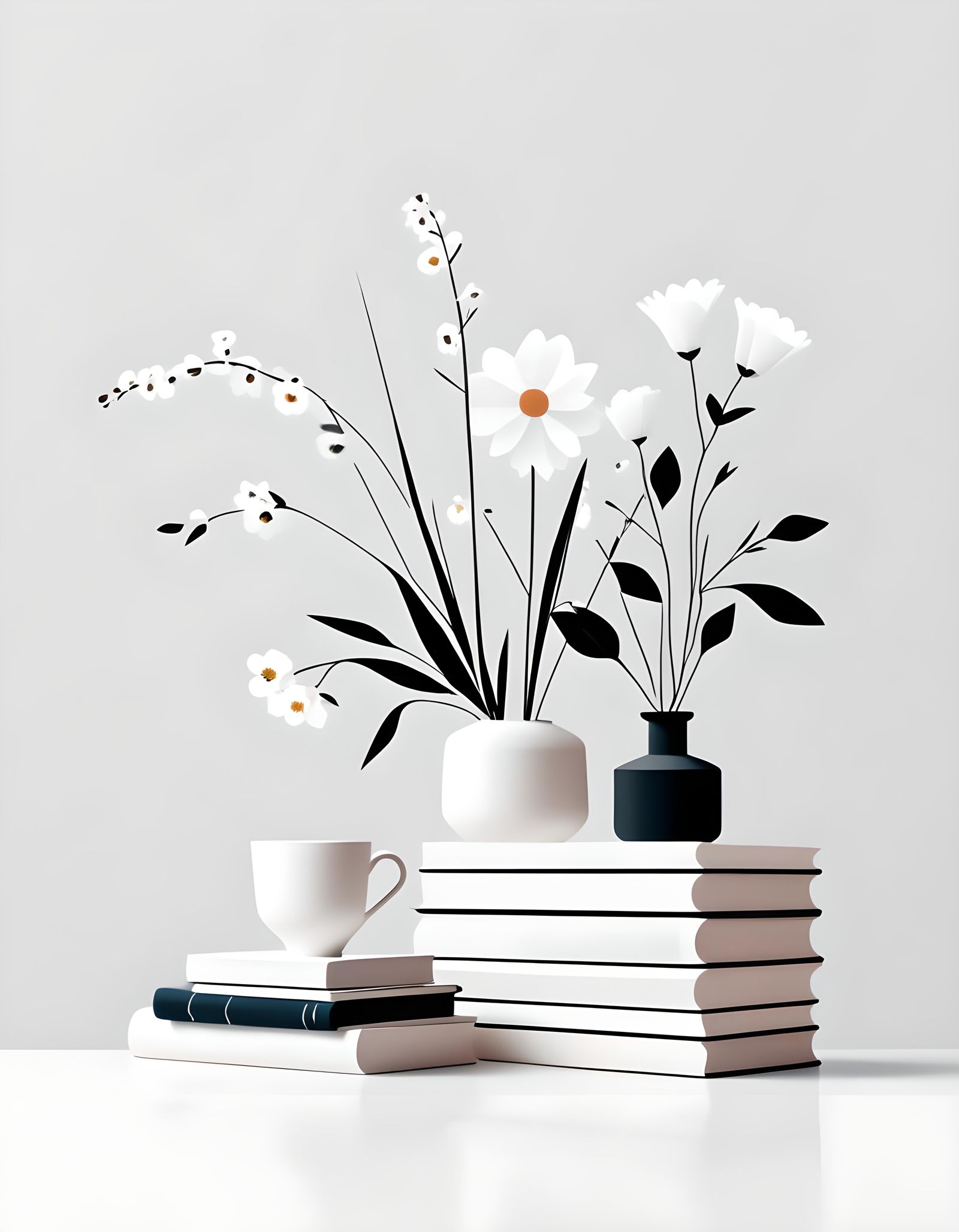 Minimalist Geometric Still Life: Japandi Style