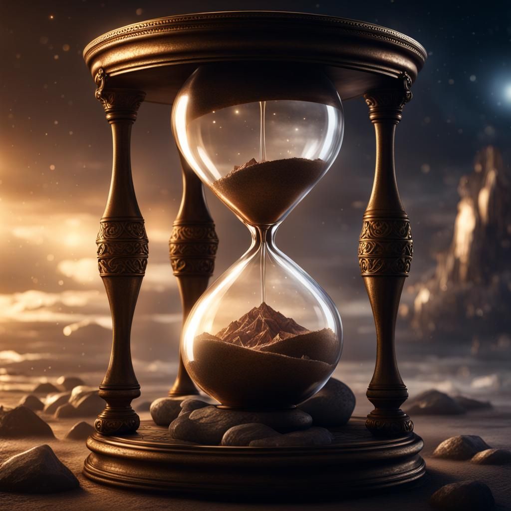 Magic Hourglass Countdown in Dark Fantasy Style
