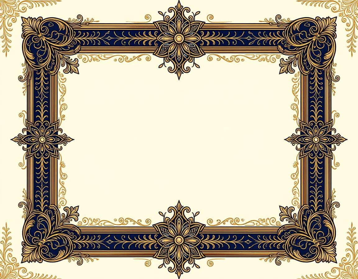 Luxurious Star Frame with Gold Accents