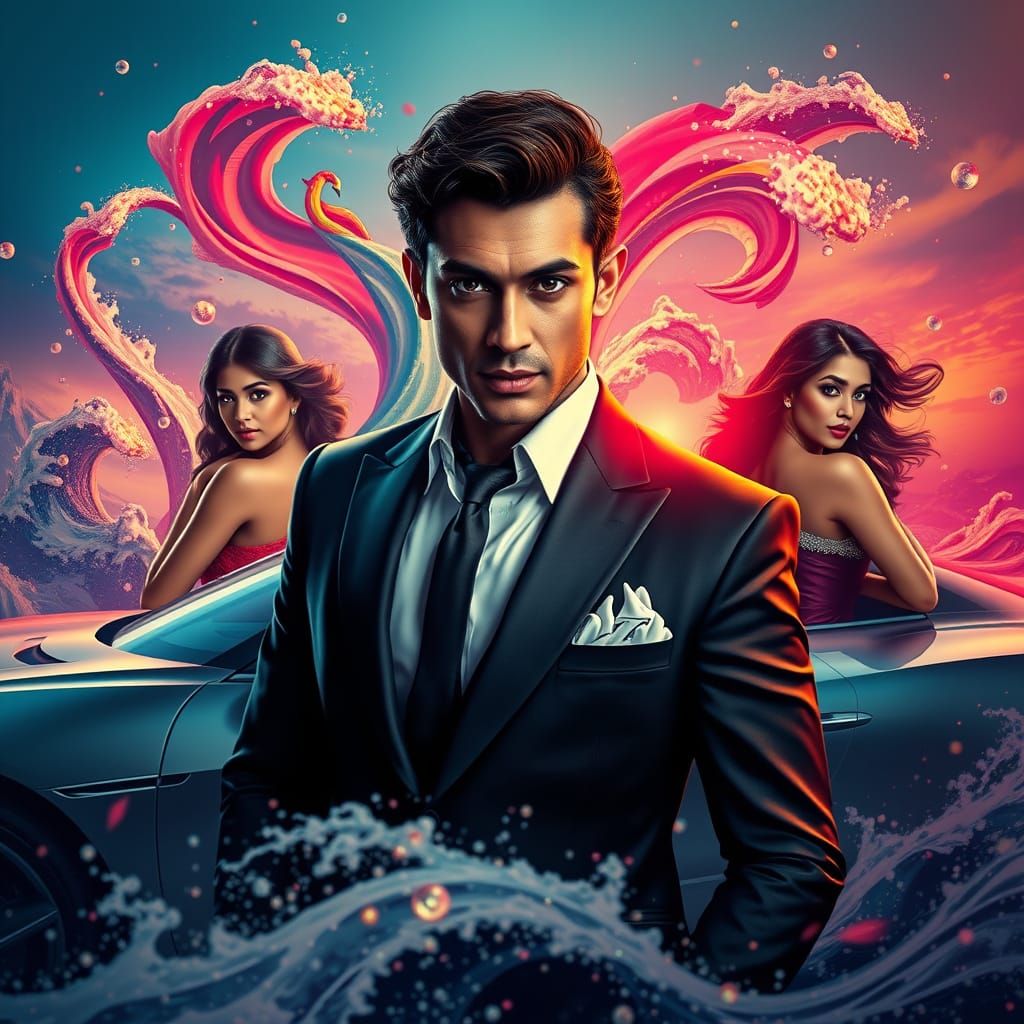 Bollywood Bond: A Dashing Gentleman in a Whirlwind of Color