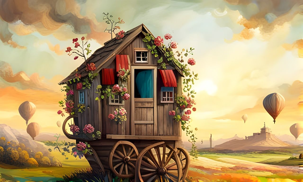 Magic Shroom Pixie Jester Portrait: Fantasycore Art