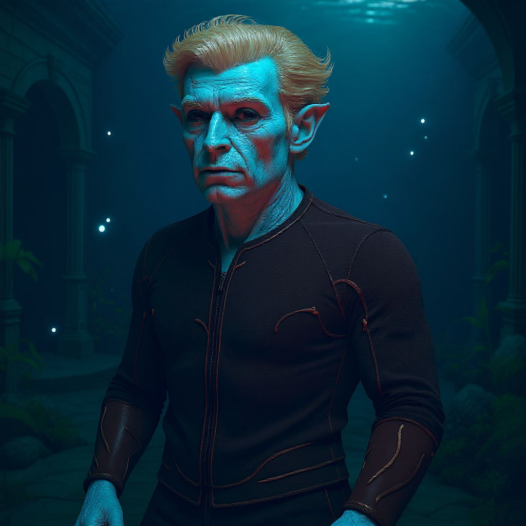 Amphibious Queen's Consort with Bioluminescent Markings