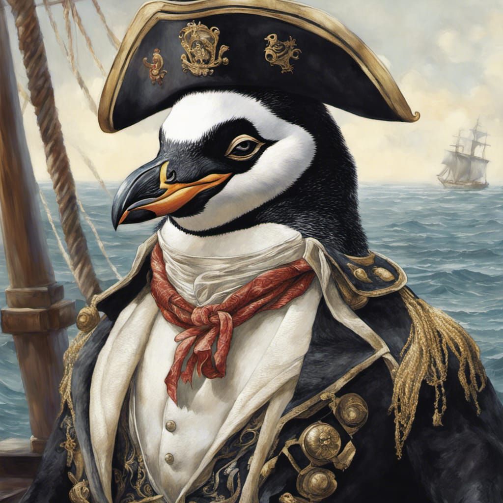Fancy Penguin Ship Captain