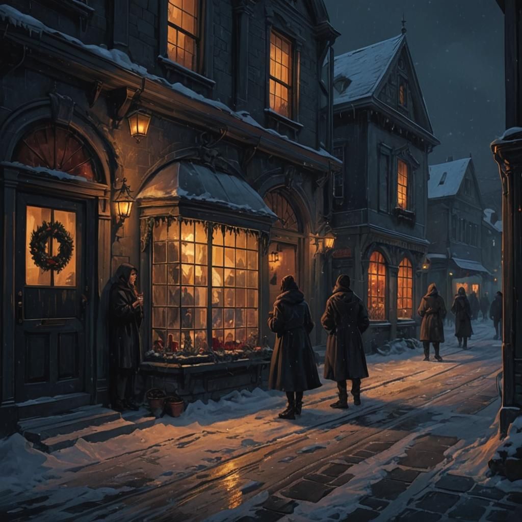 Barovia Holiday Storefronts in Eerie Gothic Splendor