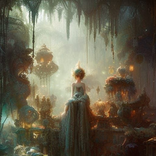 Gaia Goddess with Luminous Eyes, Fantasy Art