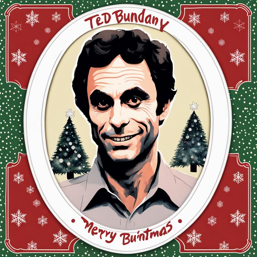 Ted Bundy Christmas Card: Dark Humor Holiday