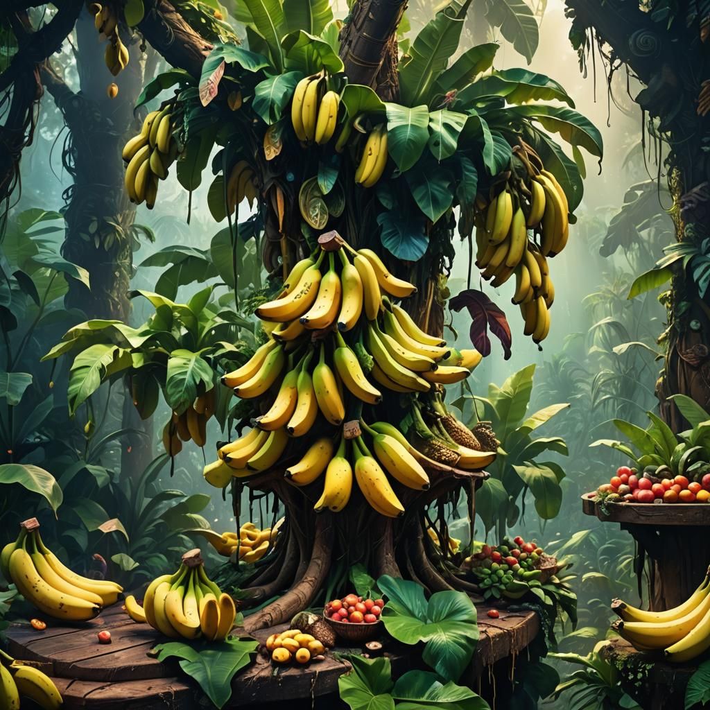 Mystical Jungle Fruit Stand Concept Art