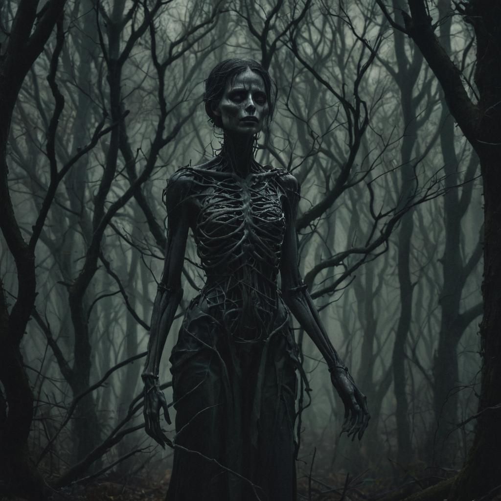 Mystical Forest: A Dark, Moody Illustration