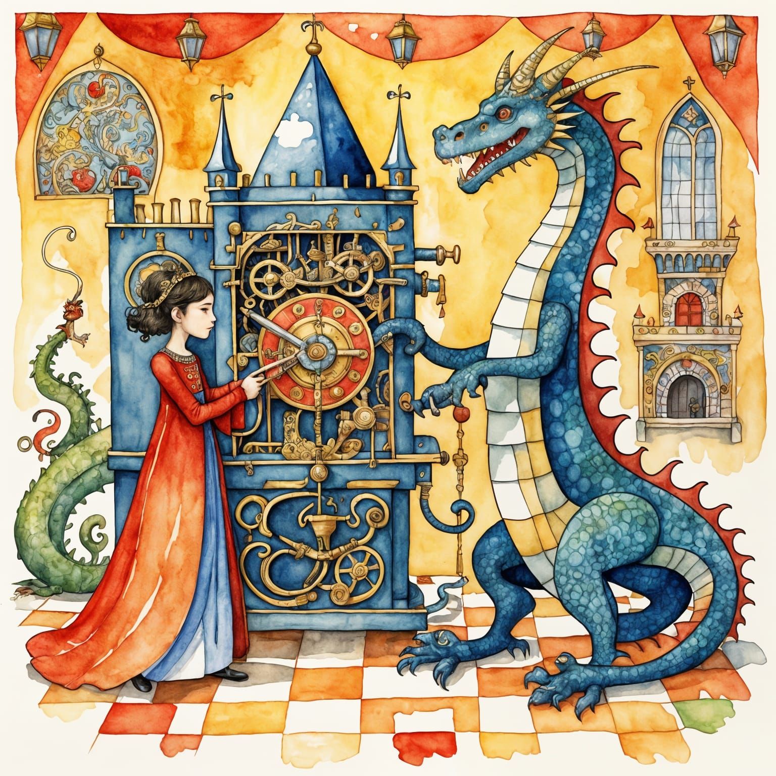 Medieval Prince and Princess Create Whimsical Dragon Catchin...