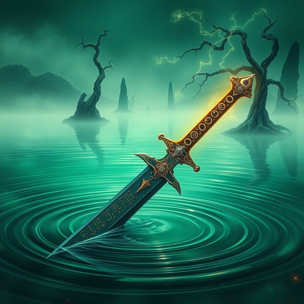 Sword of the Cosmic Marsh in Ethereal Splendor