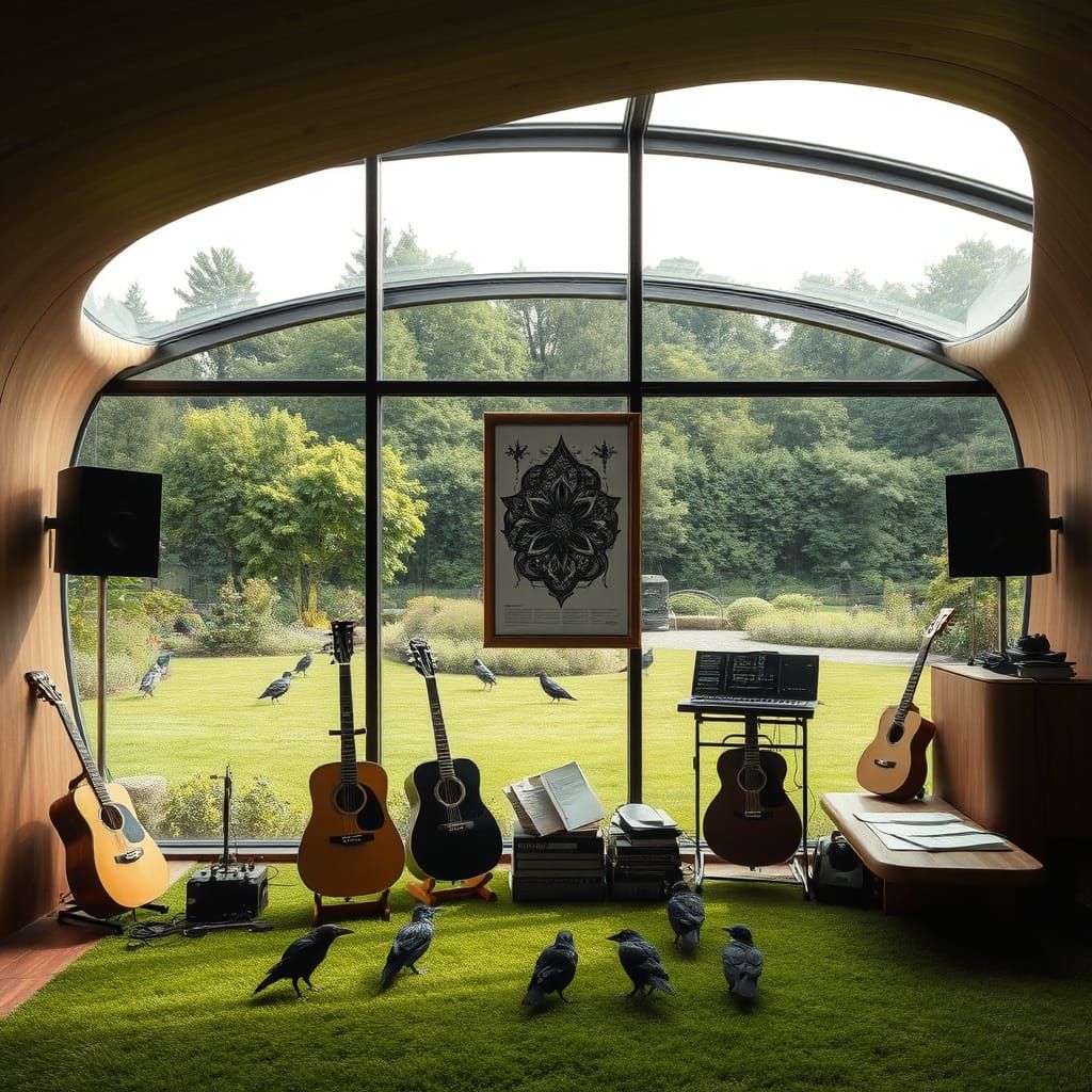 Surreal Music Studio Amidst Organic Architecture