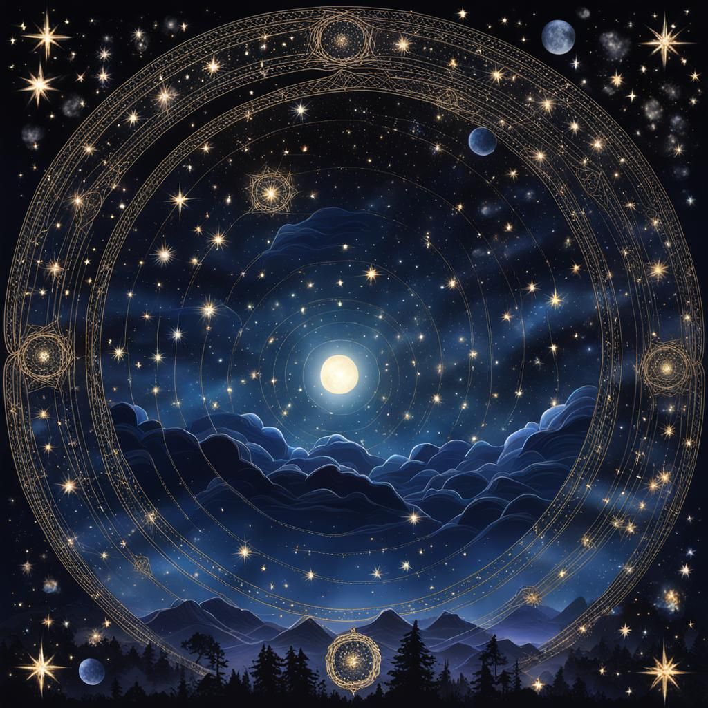 Celestial Majesty of the Night Sky