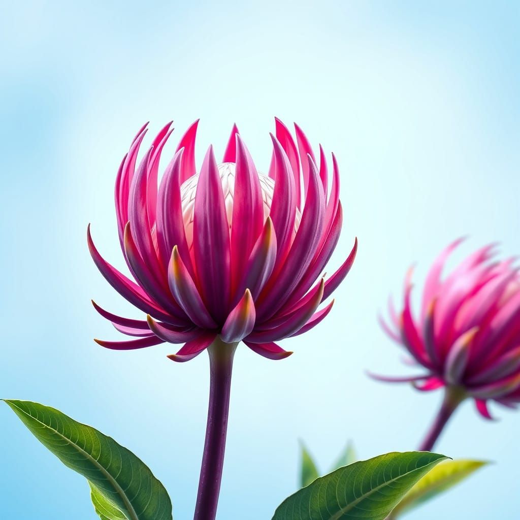Vibrant King Protea Blooms in Impressionist Style
