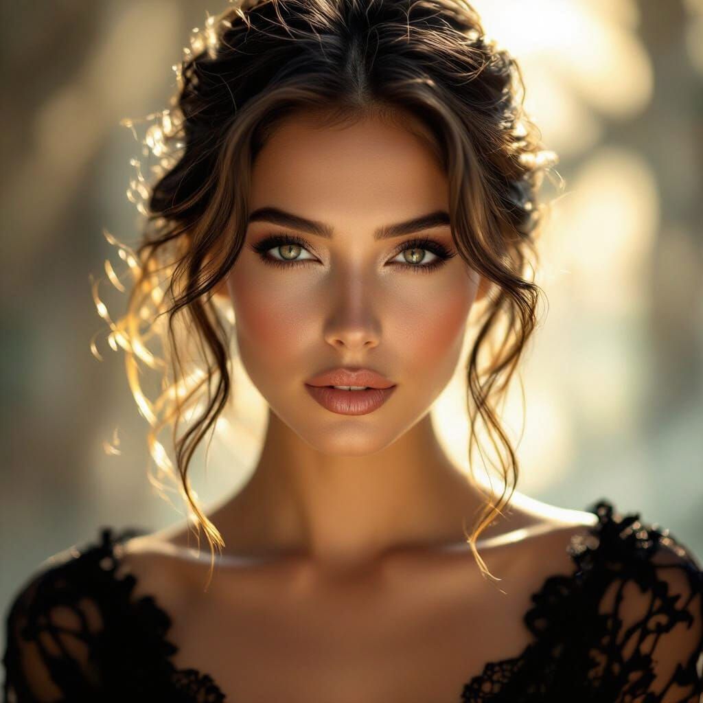 Beautiful Woman in Moody Cinematic Lighting