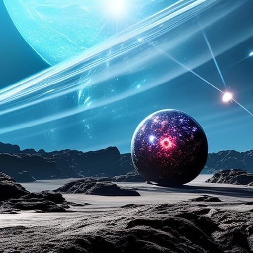 Alien Orb Near Betelgeuse in Enamel Style