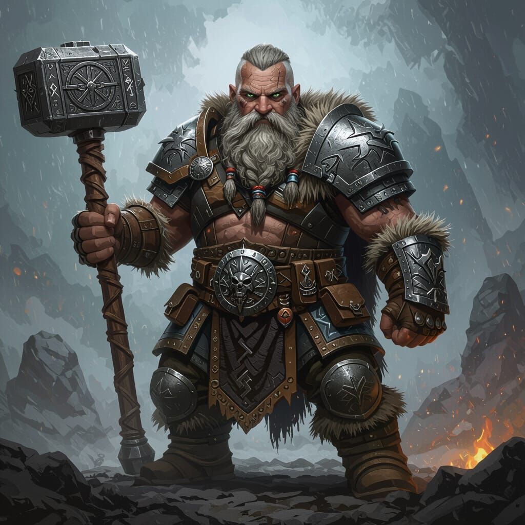 Dwarven Warrior: Ragnar Ironfist, Dark Fantasy Concept Art