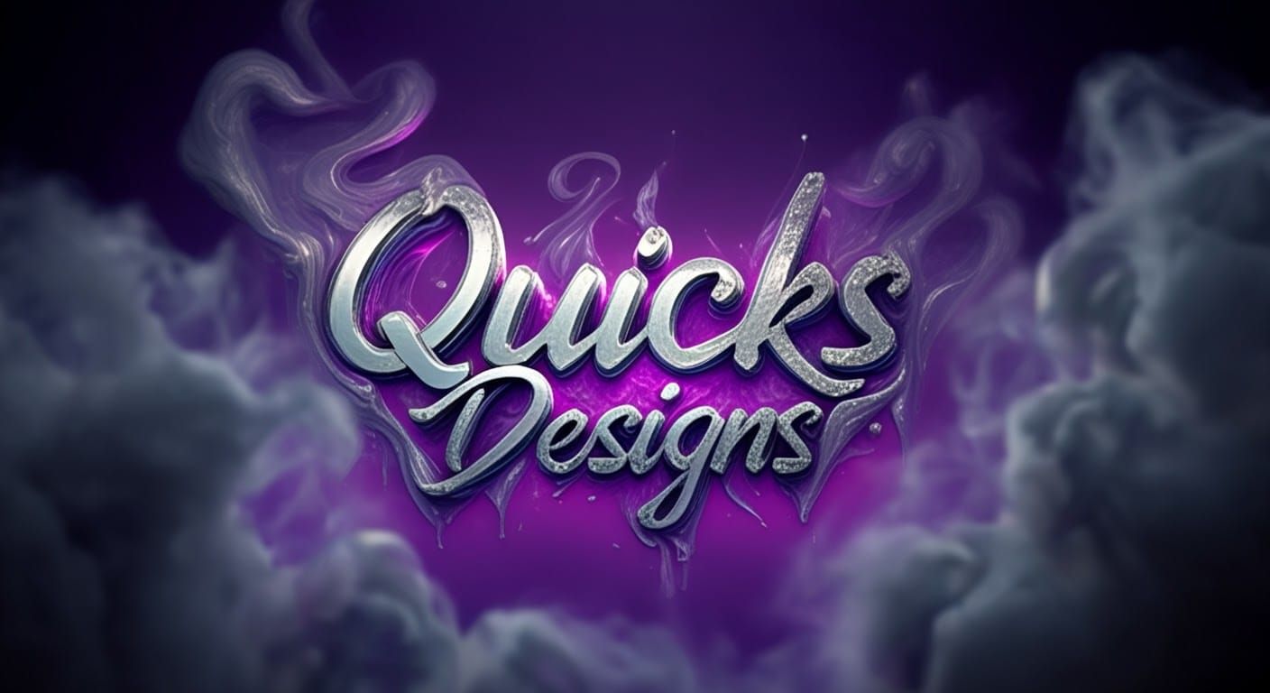 Ethereal Smoke Realm with Metallic Typography