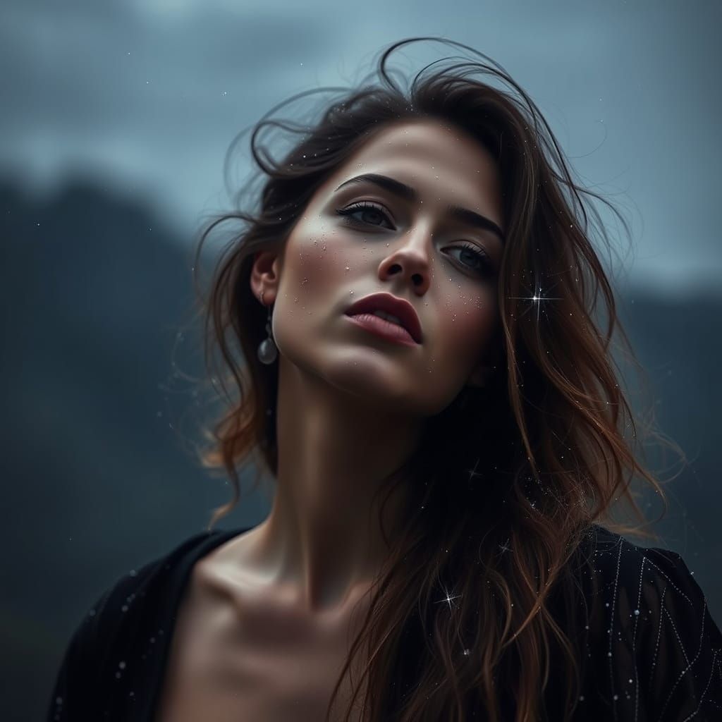 Ethereal Goddess Unveils Cosmic Beauty