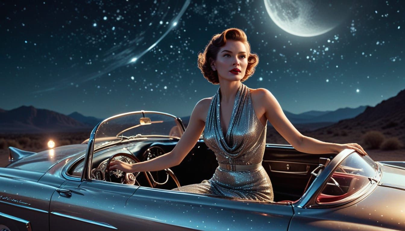 Midnight Goddess in Retro-Futuristic Panavision