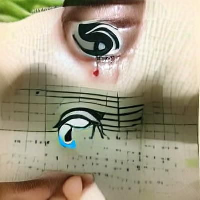Eye Tear Turns to Music Note: Conceptual Art