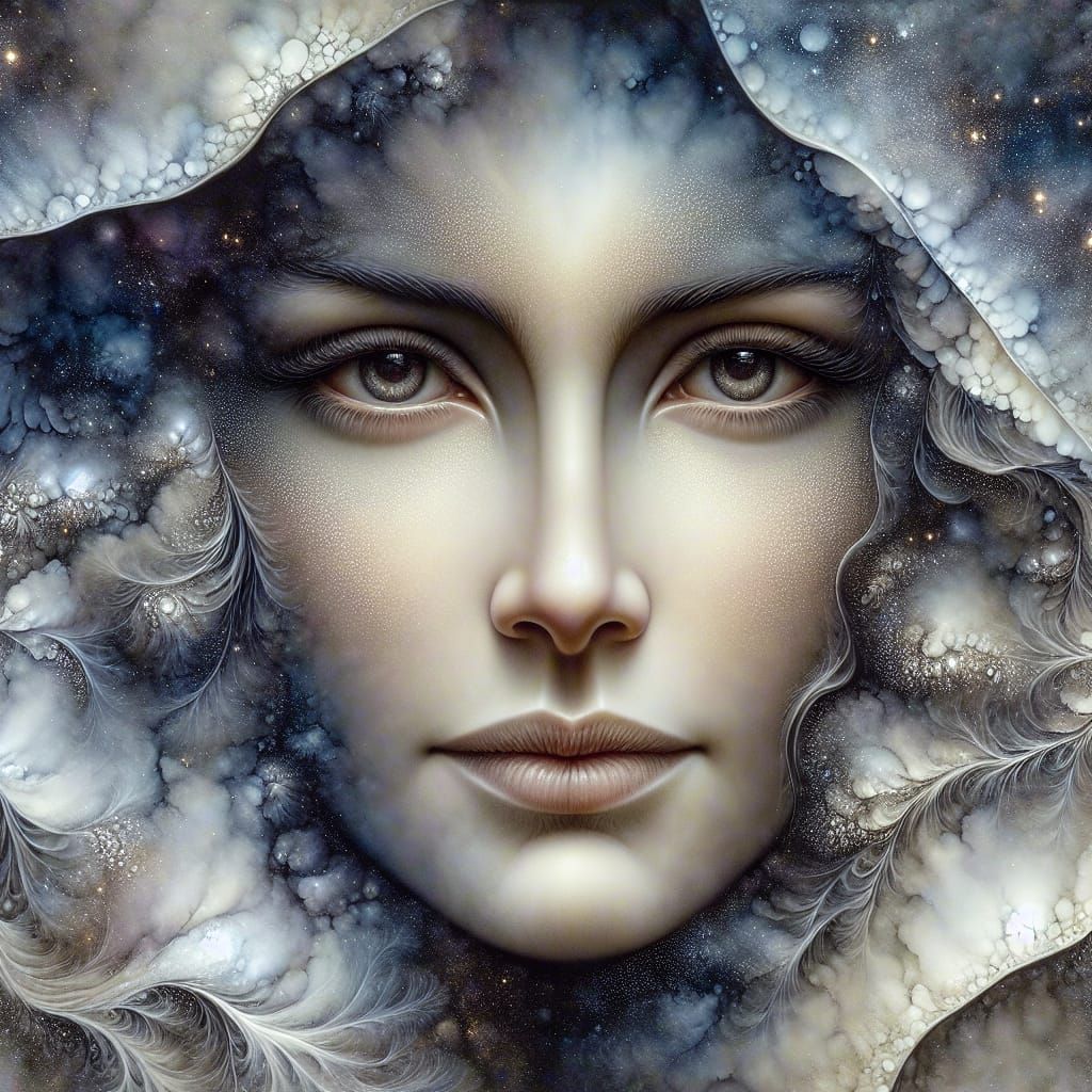 Serenity of Mother Mary in Ultra-Realistic Watercolor